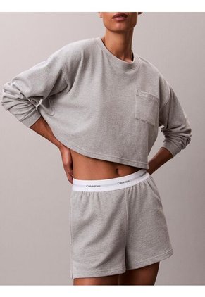 Pantalonetas Gris De Estar Por Casa Con Logo Calvin Klein