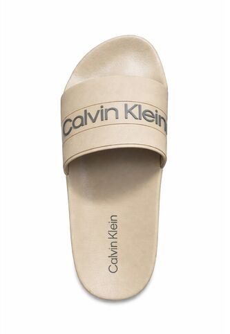 Sandalias Beige Con Logotipo En Contraste Calvin Klein Calvin Klein
