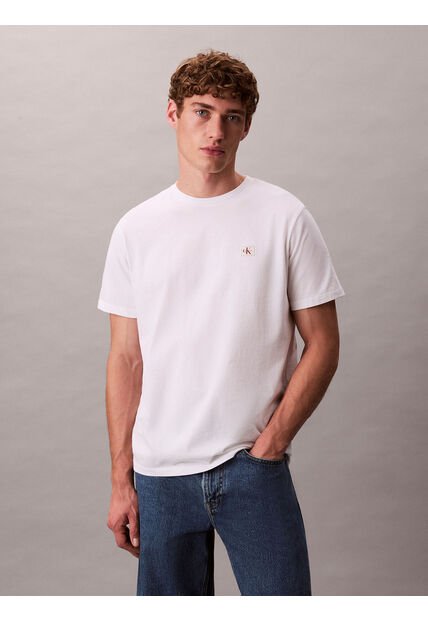 Camiseta Blanca Classic Con Monograma Calvin Klein
