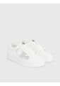 Tenis Blanco De Plataforma De Cuero Calvin Klein de Calvin Klein