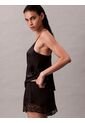 Conjunto Negro De Pantaloneta Y Camisola De Pijama - Satin Calvin Klein de Calvin Klein