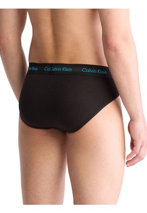 Pack De 3 Hip Brief Negro - Cotton Stretch Wicking Calvin Klein