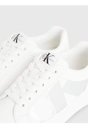 Tenis Blanco De Plataforma De Cuero Calvin Klein