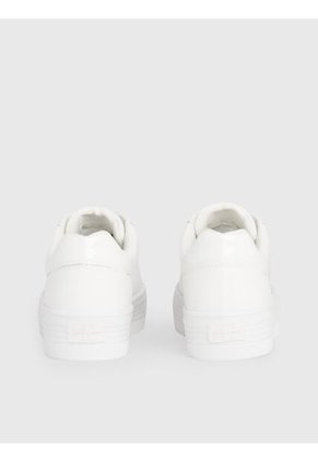 Tenis Blanco De Plataforma De Cuero Calvin Klein