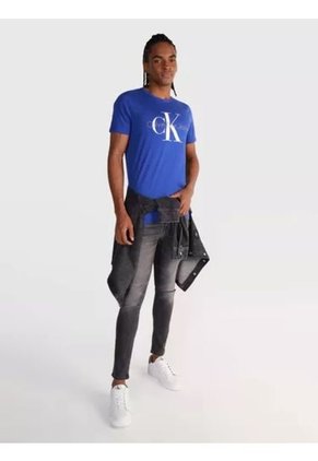 Camiseta Basica De Algodón Con Monograma Para Hombre Calvin Klein Calvin Klein