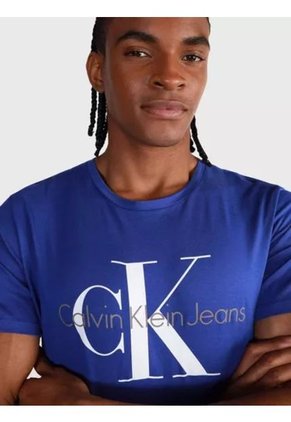 Camiseta Basica De Algodón Con Monograma Para Hombre Calvin Klein Calvin Klein