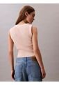 Saco Rosa Tejido Sin Mangas Con Cuello Redondo De Canalé Suave Calvin Klein de Calvin Klein