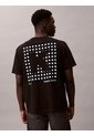 Camiseta Negra De Manga Corta Con Estampado Gráfico A Rayas Calvin Klein de Calvin Klein