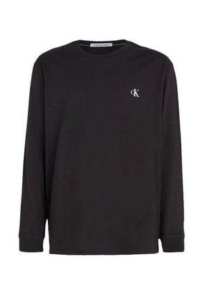 Camibuzo Negro Con Logotipo Bordado Para Hombre Calvin Klein