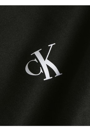 Camibuzo Negro Con Logotipo Bordado Para Hombre Calvin Klein