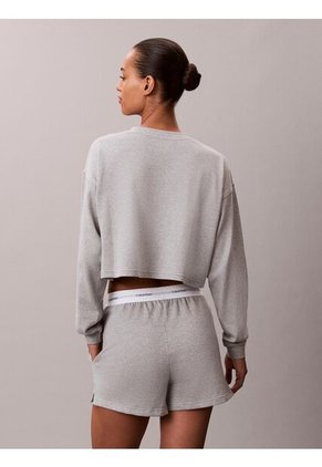 Saco Gris De Estar En Casa Cropped Con Logo Calvin Klein