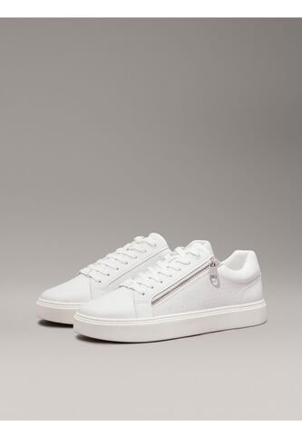 Tenis Blanco Con Monograma Y Cremallera En El Lateral Calvin Klein Calvin Klein