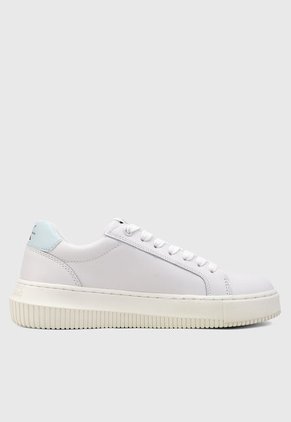 Tenis Lifestyle Blanco-Beige-Azul Claro Calvin Klein
