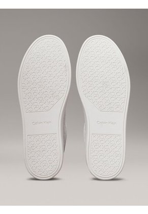 Tenis Blanco Con Monograma Y Cremallera En El Lateral Calvin Klein