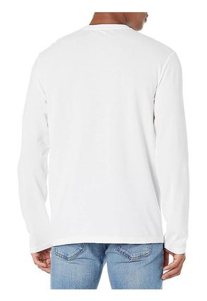 Camiseta Manga Larga Con Logo Hombre Blanco Calvin Klein