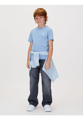 Camiseta Multicolor Infantil Con Monograma Calvin Klein