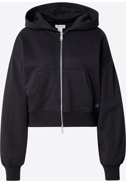 Buzo Negro Con Cremallera Calvin Klein