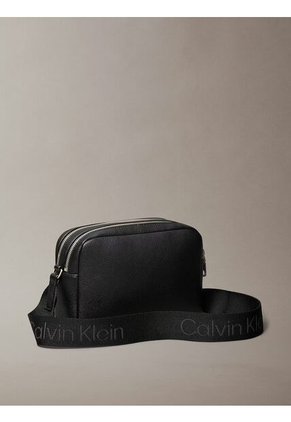 Bolso Negro Cruzado Ultralight Con Doble Cremallera Calvin Klein