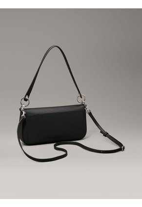Bolso Negro De Hombro Minimal Monograma Calvin Klein