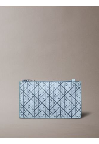 Tarjetero Azul Con Cremallera Con Logo Monograma Calvin Klein Calvin Klein