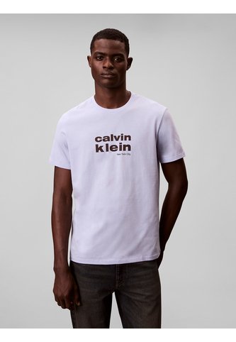 Camiseta Gris Con Gráfico De Logo Calvin Klein Calvin Klein