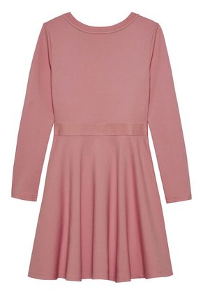 Vestido Rosado De Manga Larga Con Detalle Cinta Calvin Klein