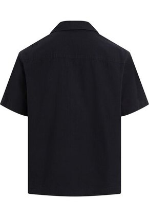 Camisa Negra Manga Corta Con Bolsillo Calvin Klein