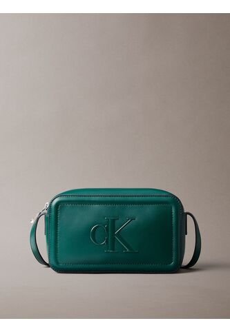 Bolso Azul Cruzado Con Logo Monograma Grabado Calvin Klein Calvin Klein