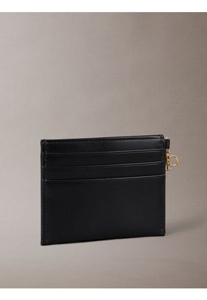 Tarjetero Negro De Cuero Con Cremallera Calvin Klein