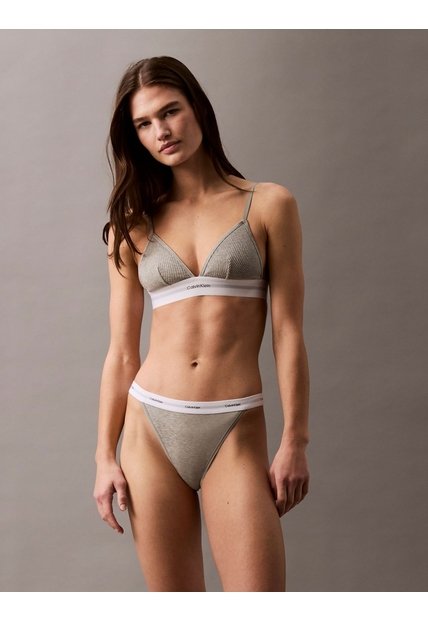 Bralette Multicolor Triangular De Canalé - Cotton Modal Stretch Calvin Klein