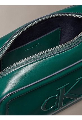 Bolso Azul Cruzado Con Logo Monograma Grabado Calvin Klein