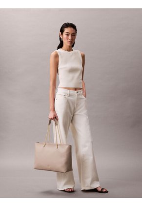 Bolso Beige Tote Calvin Klein