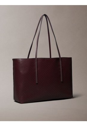 Bolso Café Tote Con Logo Monograma Con Bolsito Calvin Klein