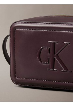 Bolso Marrón Cruzado Con Logo Monograma Grabado Calvin Klein