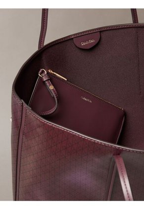 Bolso Café Tote Con Logo Monograma Con Bolsito Calvin Klein