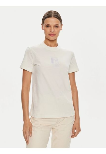 Camiseta Blanca Regular Diffused Calvin Klein
