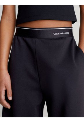 Pantalón Negro De Chándal Pierna Ancha Paraa Niña Calvin Klein