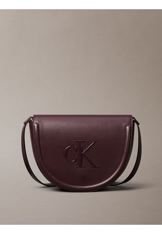 Bolso Marrón Saddle Con Monograma Grabado Calvin Klein Calvin Klein