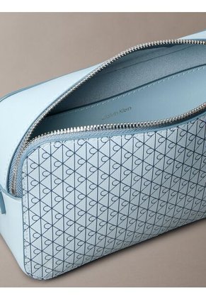 Bolso Azul Cruzado Con Logo Monograma En Todo El Artículo Calvin Klein