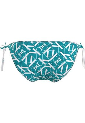 Partes Azul De Abajo De Bikini Con Lazadas - CK Monogram Calvin Klein