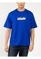 Camiseta Azul Con Gráfico De Logo En Bloque Calvin Klein de Calvin Klein