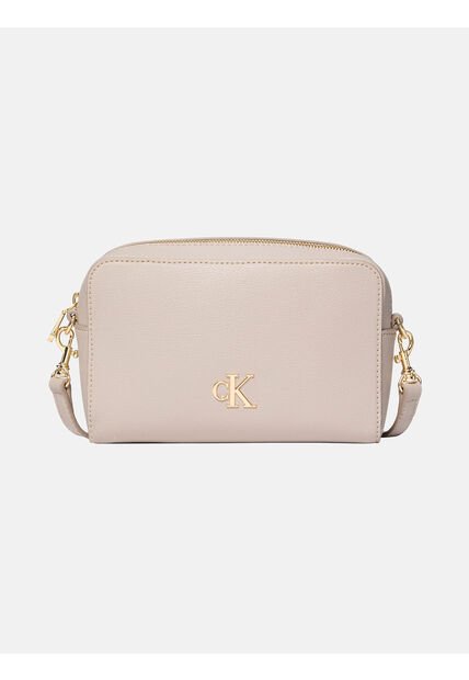 Bolso Beige Cruzado Camera Minimal Monogram Calvin Klein