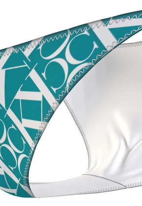 Partes Azul De Abajo De Bikini Con Lazadas - CK Monogram Calvin Klein