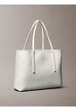 Bolso Blanco Tote Pequeño Con Logo Monograma Con Bolsito Calvin Klein de Calvin Klein