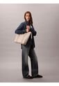 Bolso Beige Tote Para Portátil Con Logo En Jacquard Calvin Klein de Calvin Klein