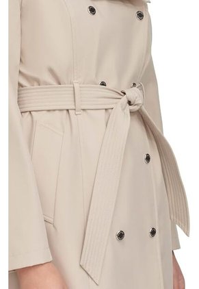Chaqueta Beige Trench Softshell De Doble Botonadura Calvin Klein