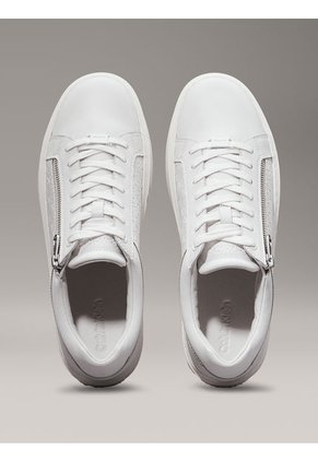 Tenis Blanco Con Monograma Y Cremallera En El Lateral Calvin Klein