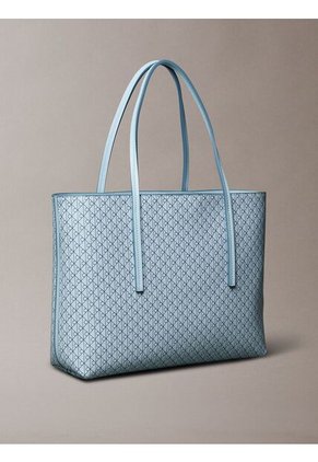Bolso Azul Tote Pequeño Con Logo Monograma Con Bolsito Calvin Klein