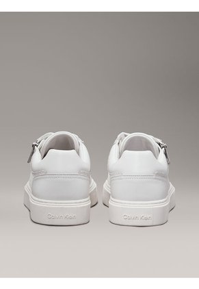 Tenis Blanco Con Monograma Y Cremallera En El Lateral Calvin Klein