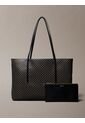 Bolso Negro Tote Con Logo Monograma Con Bolsito Calvin Klein de Calvin Klein